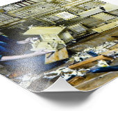 Vintager japanischer Schrein Maker Handwerker Old  Fotodruck (Ecke)