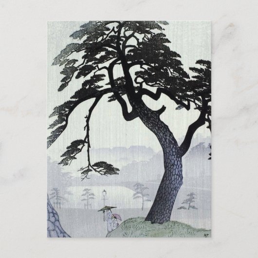 Vintager japanischer Tree Postkarte (Vorderseite)