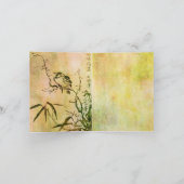 Vintager japanischer Vogel erhalten gut bald Karte (Innenseite)