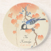 Vintager japanischer Vogel-Print Getränkeuntersetzer (Vorne)