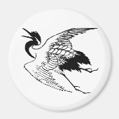 Vintager japanischer Zeichn eines Krans Magnet (Vorne)