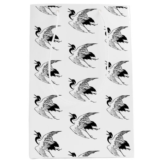 Vintager japanischer Zeichn eines Krans Mittlere Geschenktüte (Vorderseite)