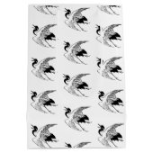 Vintager japanischer Zeichn eines Krans Mittlere Geschenktüte (Rückseite)