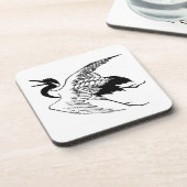 Vintager japanischer Zeichn eines Krans Untersetzer (Linke Seite)