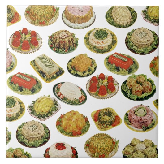 Vintager Jello Salat formt Küche Trivet Fliese (Vorderseite)