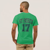 Vintager Jersey-Stil - Patricks 17 T-Shirt (Schwarz voll)