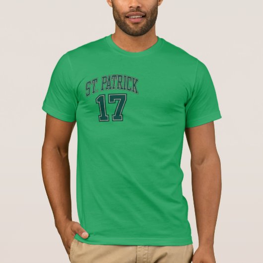Vintager Jersey-Stil - Patricks 17 T-Shirt (Vorderseite)