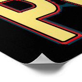 Vintager Jester mit Prosecco-Flasche, Poster (Ecke)