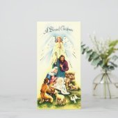 Vintager Jesus a gesegnete Weihnachten (Stehend Vorderseite)