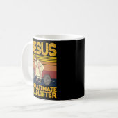 Vintager Jesus der ultimative Todesritter Christli Kaffeetasse (Vorderseite Links)