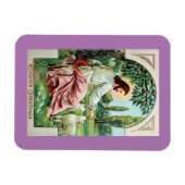 Vintager Jesus mit Lämmermagnet Magnet (Horizontal)