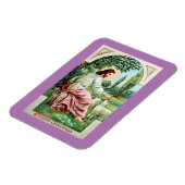 Vintager Jesus mit Lämmermagnet Magnet (Linke Seite)