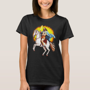 Vintager Jesus reiten Christlich T-Shirt