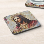 Vintager Jesus Religious Getränkeuntersetzer (Linke Seite)