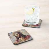 Vintager Jesus Religious Getränkeuntersetzer (Rechte Seite)