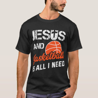Vintager Jesus und Basketball ist alles, was ich b T-Shirt