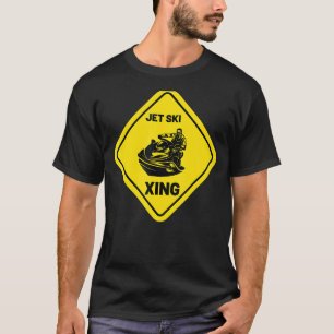 Vintager Jet Ski Xing über den See Wasserspur T-Shirt