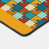 Vintager Jigsaw Puzzle Pieces Mustername Schreibtischunterlage (Ecke)