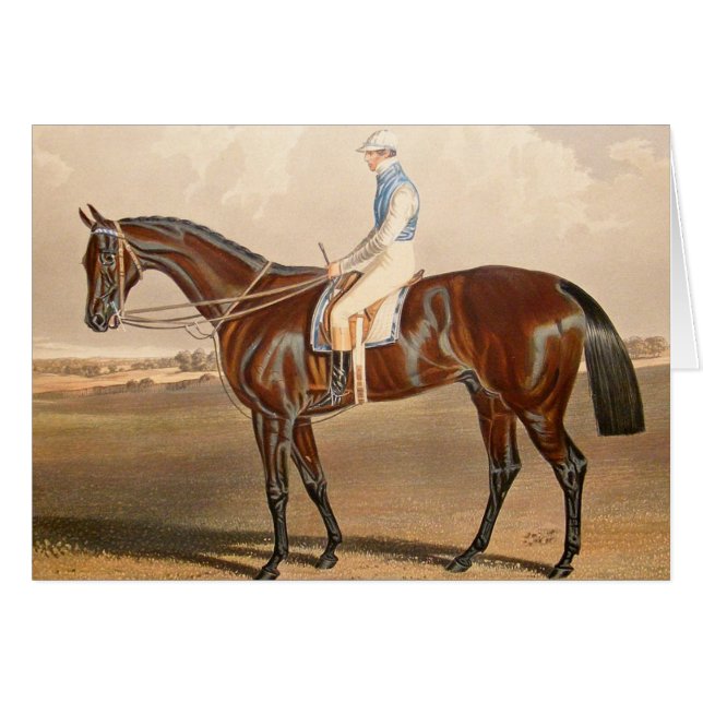 Vintager Jockey auf Racehorse (Vorderseite (Horizontal))