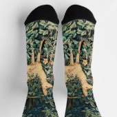 Vintager John Dearle "Greenery"- Baum Blume & Deer Socken (Oben)