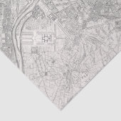 Vintager John-Rocque-Plan von Paris Seidenpapier (Ausschnitt)