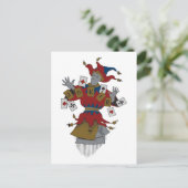 Vintager Joker Postkarte (Stehend Vorderseite)