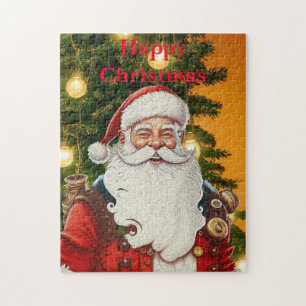Vintager Jolly Santa individuell einstellbar Puzzle