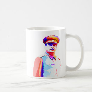 Vintager Joseph Stalin WW2 Russland Diktator Farbe Kaffeetasse