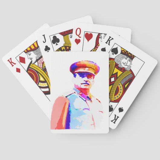 Vintager Joseph Stalin WW2 Russland Diktator Farbe Spielkarten (Rückseite)