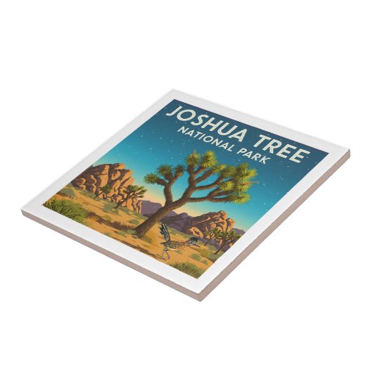 Vintager Joshua-Tree-Nationalpark Fliese (Seite)