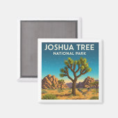 Vintager Joshua-Tree-Nationalpark Magnet (Vorderseite/Rückseite)