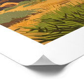 Vintager Joshua-Tree-Nationalpark Poster (Ecke)