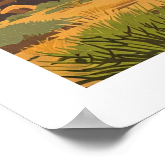 Vintager Joshua-Tree-Nationalpark Poster (Ecke)