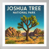 Vintager Joshua-Tree-Nationalpark Poster (Vorne)