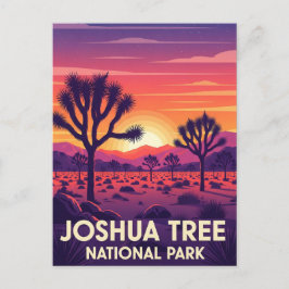 Vintager Joshua-Tree-Nationalpark Postkarte