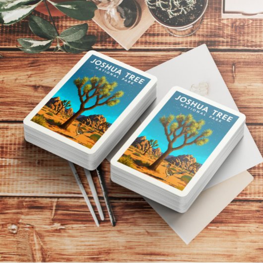 Vintager Joshua-Tree-Nationalpark Spielkarten