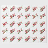 Vintager Joy Santa Geschenkpapier (Flach)