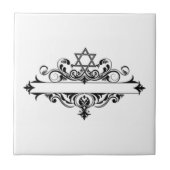 Vintager jüdischer Leiter Fliese (Vorderseite)