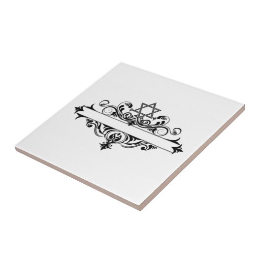 Vintager jüdischer Leiter Fliese (Seite)