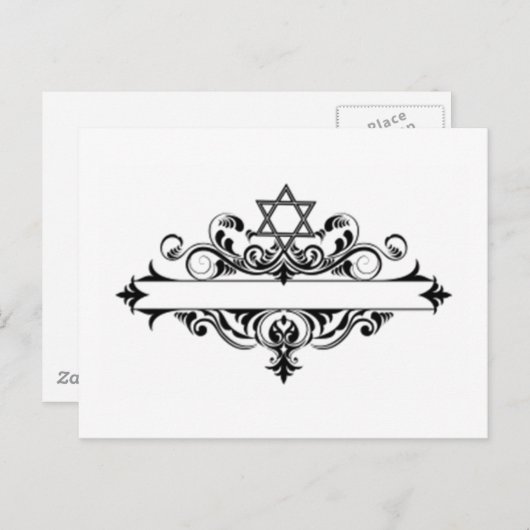 Vintager jüdischer Leiter Postkarte (Vorne/Hinten)