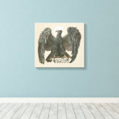 Vintager Jugendjugendadler, Raubvögel Leinwanddruck (Insitu (Holzboden))