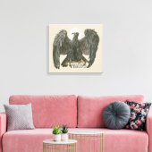 Vintager Jugendjugendadler, Raubvögel Leinwanddruck (Insitu (Wohnzimmer))