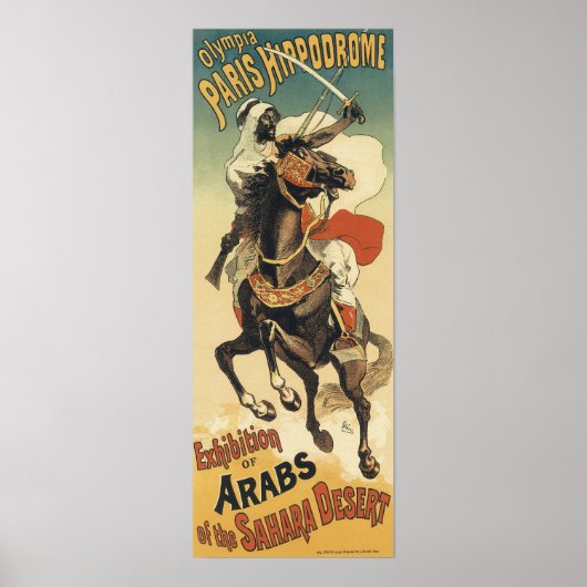 Vintager Jugendstil, Araber der Sahara Poster (Vorne)