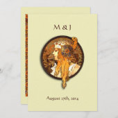 Vintager Jugendstil-Brauchtum Einladung (Vorne/Hinten)