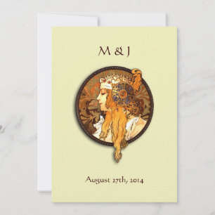 Vintager Jugendstil-Brauchtum Einladung