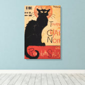 Vintager Jugendstil-Chat Noir Canvas drucken Leinwanddruck (Insitu (Holzboden))