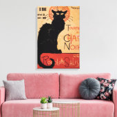 Vintager Jugendstil-Chat Noir Canvas drucken Leinwanddruck (Insitu (Wohnzimmer))