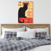 Vintager Jugendstil-Chat Noir Canvas drucken Leinwanddruck (Insitu (Schlafzimmer))