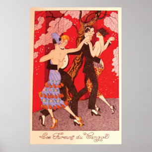 Vintager Jugendstil ~ Das Fury von Tango Poster