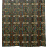 Vintager Jugendstil-Drachenfliege Duschvorhang (Vorderseite)
